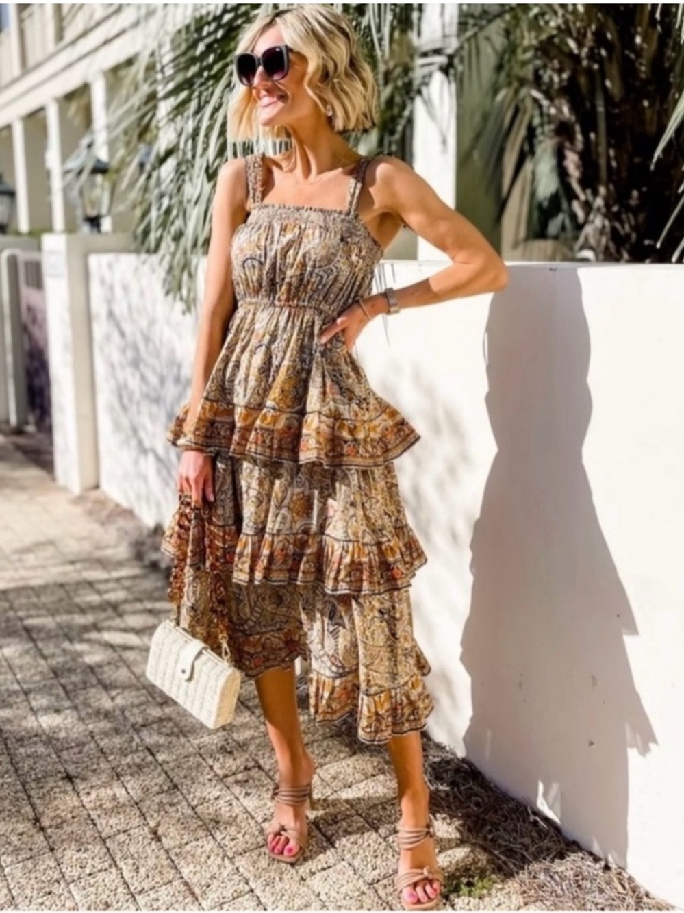 Cleobella Tiered Boho Cotton Dress - Picture 1 of 10
